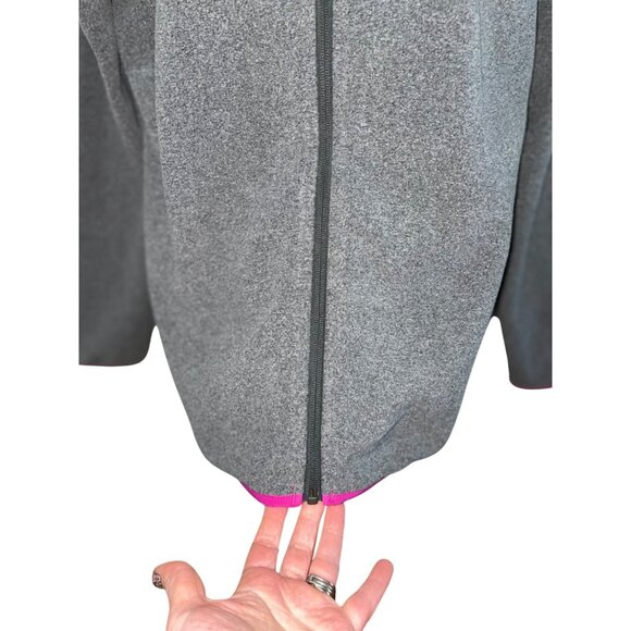 Columbia Womens Full-Zip Fleece Jacket L Gray & Pink Polyester *Like New* - Picture 7 of 7